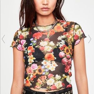 Current mood Dolls Kill mesh tee